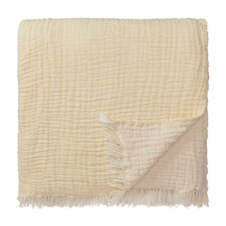 Blanket Couco Butter & Natural white, 100% Cotton
