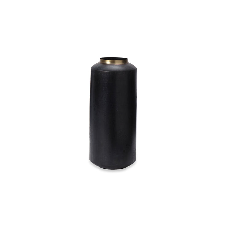 Dapoli Vase black & brass, 100% metal