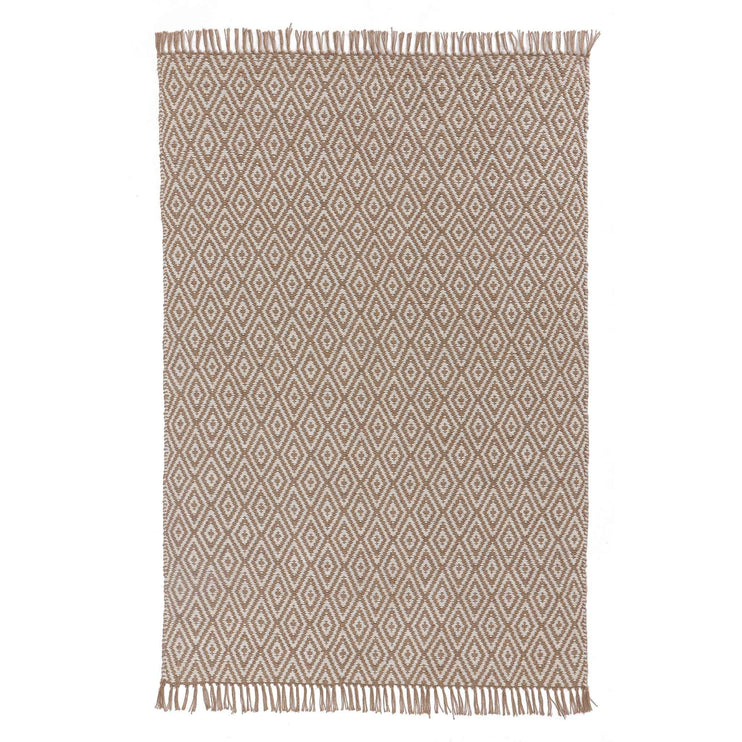 Dasheri Jute Rug natural & white, 50% jute & 50% cotton | URBANARA jute rugs