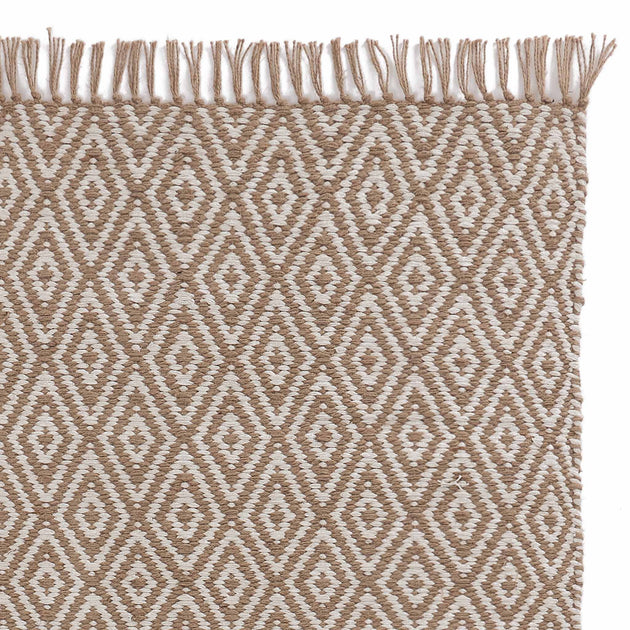 Dasheri Door Mat natural & white, 50% jute & 50% cotton | URBANARA doormats
