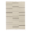 Dindori Rug ivory melange & grey, 100% wool | URBANARA wool rugs