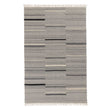 Dindori Rug grey melange & charcoal, 100% wool | URBANARA wool rugs