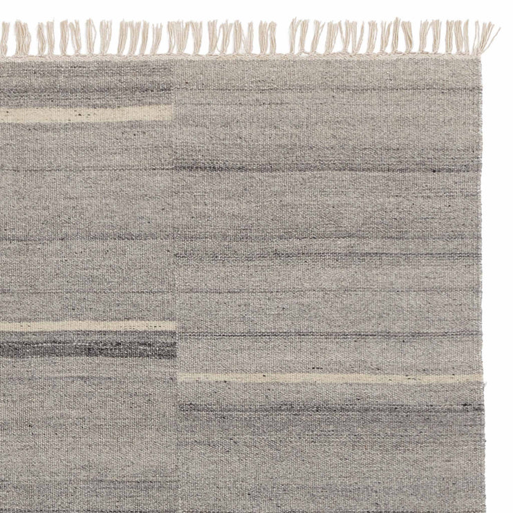 Dindori Rug grey melange & charcoal, 100% wool