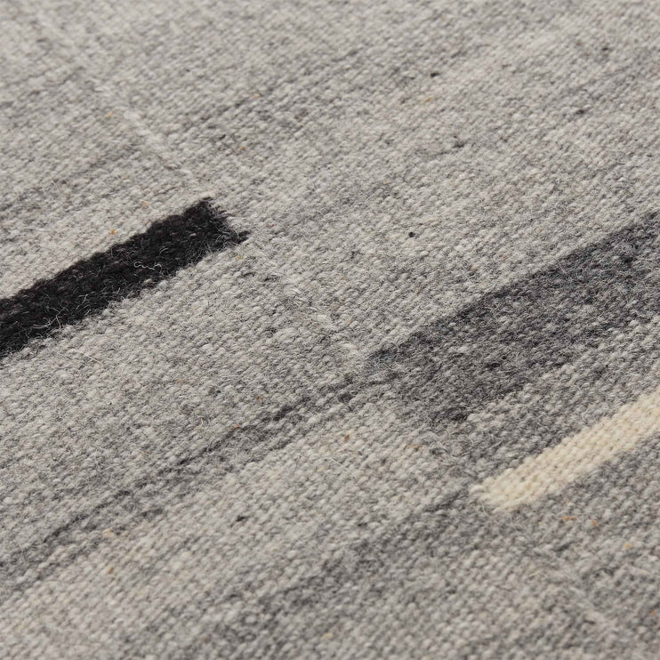 Dindori Rug grey melange & charcoal, 100% wool | Find the perfect wool rugs