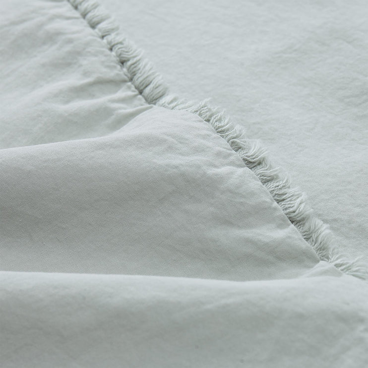 Fajao pillowcase, mist green, 100% combed cotton | URBANARA percale bedding