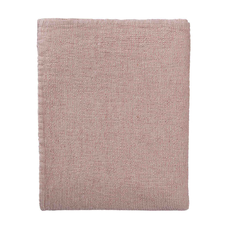 Freira Bedspread rosewood & natural white, 60% cotton & 40% linen