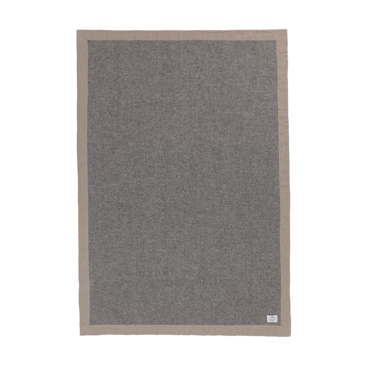 Fyn Wool Blanket grey & natural, 95% new wool & 5% linen | Find the perfect wool blankets