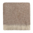 Wolldecke Gotland Dia Hellbraun & Creme, 100% Schurwolle