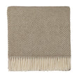 Gotland Blanket olive green & off-white, 100% new wool
