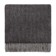 Gotland Sheri Blanket charcoal & grey, 100% new wool
