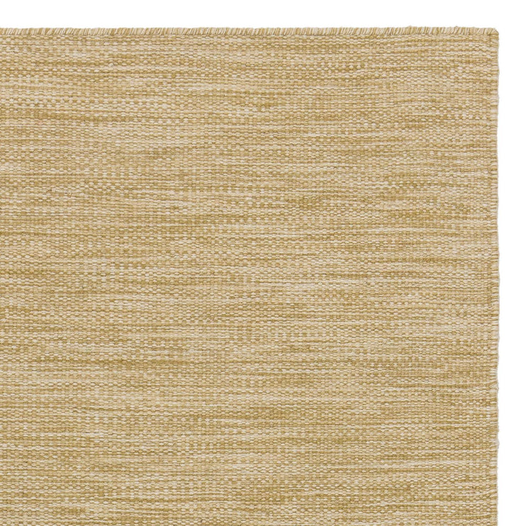 Gravlev Rug mustard & off-white, 50% new wool & 50% cotton