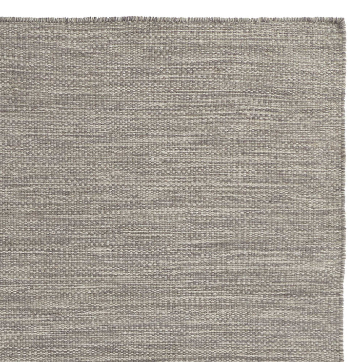 Gravlev Rug grey & light grey & off-white, 50% new wool & 50% cotton