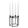 Indore candle holder black, 100% metal