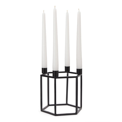Indore candle holder black, 100% metal