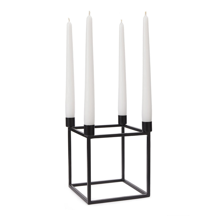 Kerzenständer Indore Schwarz, 100% Metall