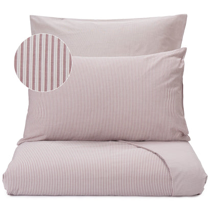 Izeda Duvet Cover dark red & white, 100% cotton | URBANARA percale bedding