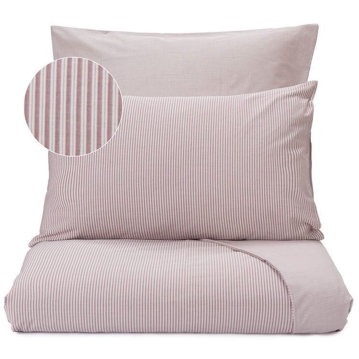 Izeda Duvet Cover dark red & white, 100% cotton | URBANARA percale bedding