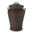 Java laundry basket, dark brown, 100% rattan