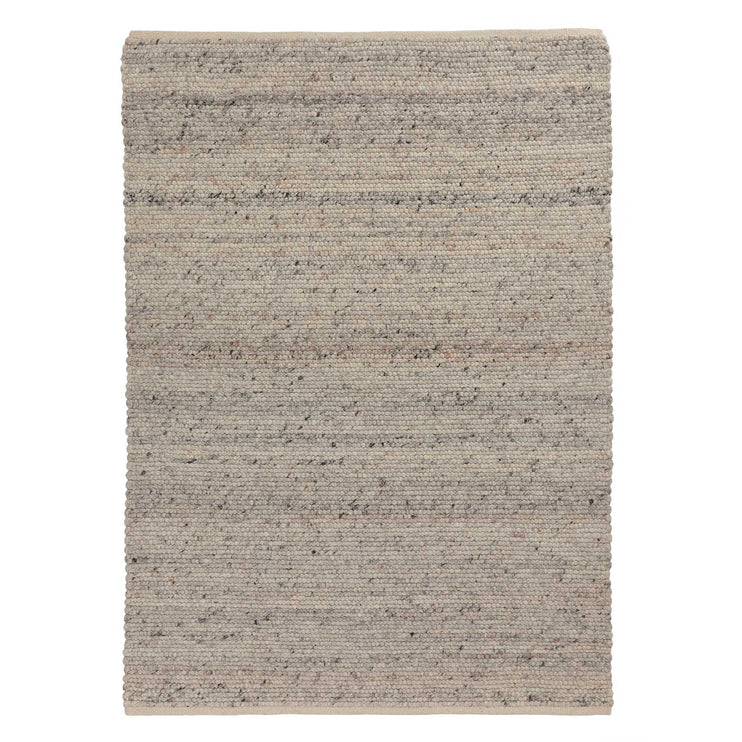 Jindas Rug silver grey, 65% wool & 35% cotton | URBANARA wool rugs