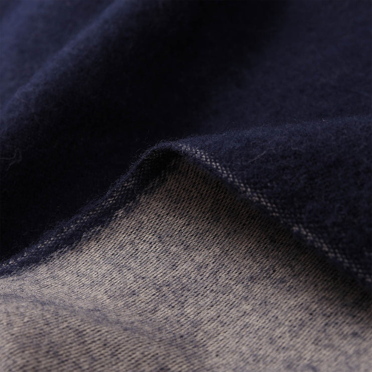 Jonava Merino Wool Blanket dark blue & natural, 100% merino wool | High quality homewares