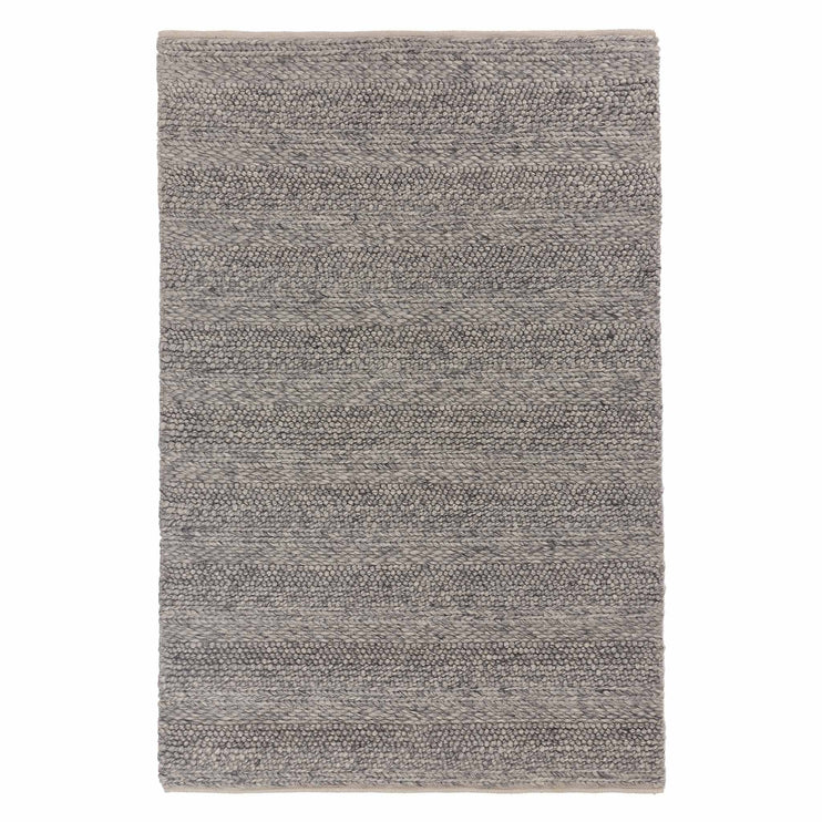 Kagu wool rug grey melange, 100% wool | URBANARA wool rugs