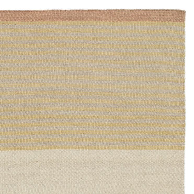 Rug Kalan Natural white & Terracotta & Clay, 100% Wool