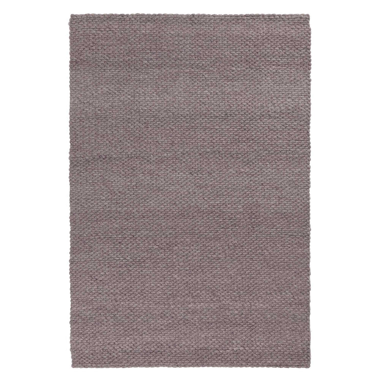 Kalu rug, grey melange, 48% wool & 52% cotton | URBANARA wool rugs