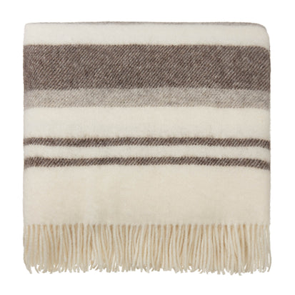 Kampai Wool Blanket cream & grey, 100% new wool