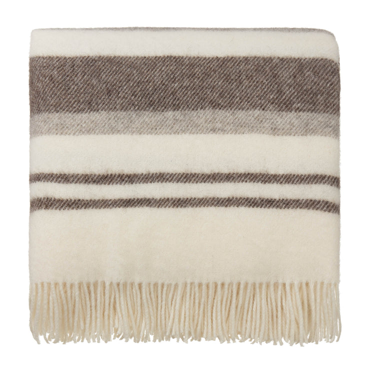 Kampai Wool Blanket cream & grey, 100% new wool