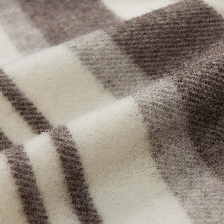 Kampai Wool Blanket cream & grey, 100% new wool | High quality homewares