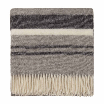 Kampai blanket, grey & cream, 100% new wool