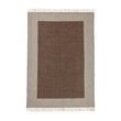 Karby Wool Blanket cream & brown, 100% new wool | URBANARA wool blankets