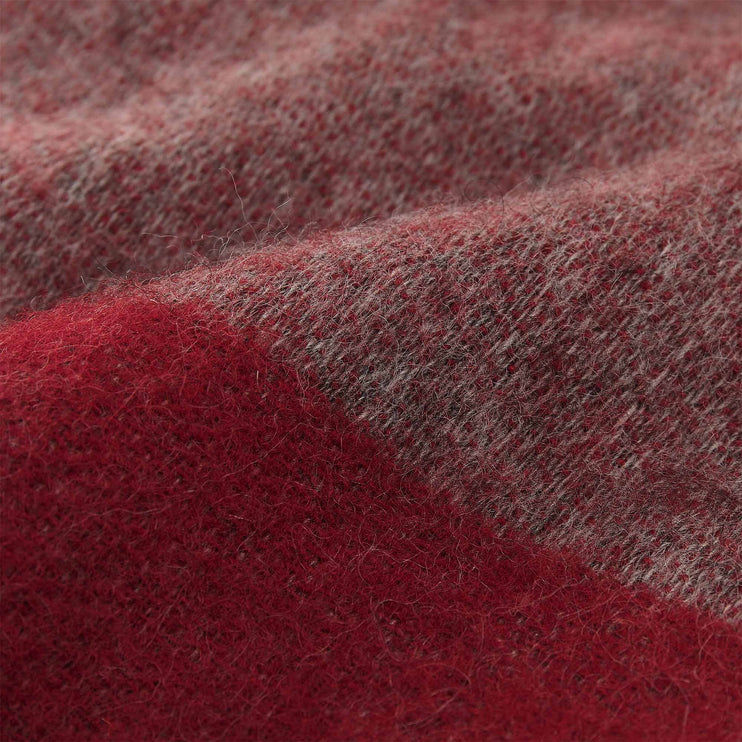 Karby Wool Blanket red & grey, 100% new wool | High quality homewares