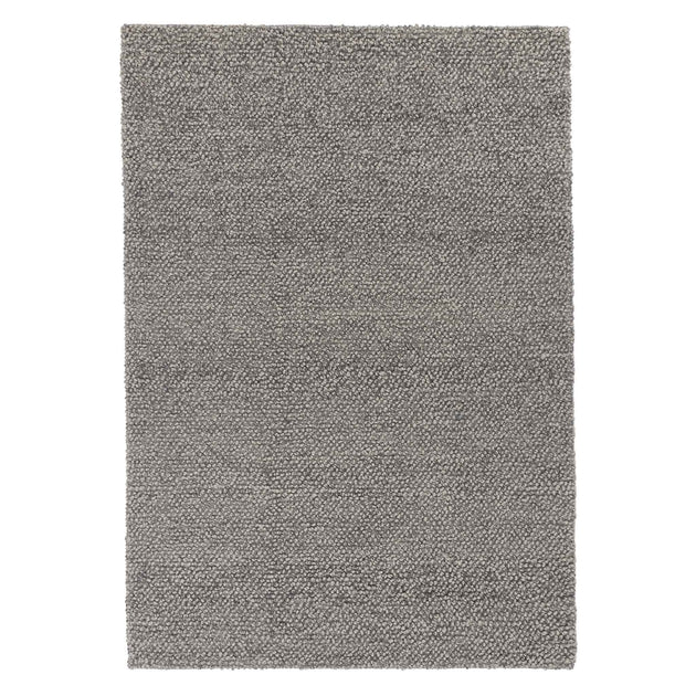 Karnu Rug grey melange, 75% wool & 25% cotton | URBANARA wool rugs