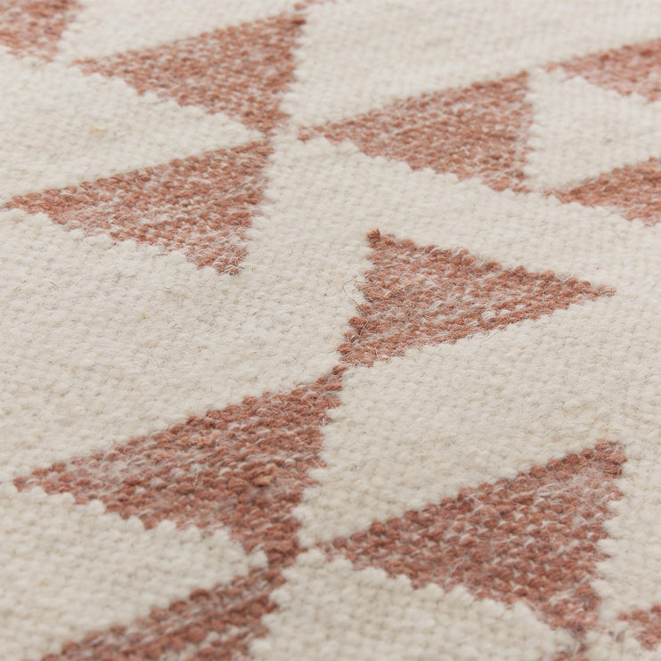 Kenai Wool Rug terracotta & off-white, 60% wool & 40% cotton