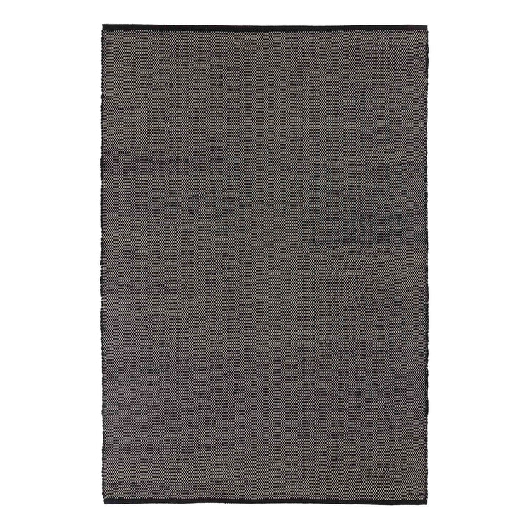 Khara cotton rug in black & natural white | Home & Living inspiration | URBANARA