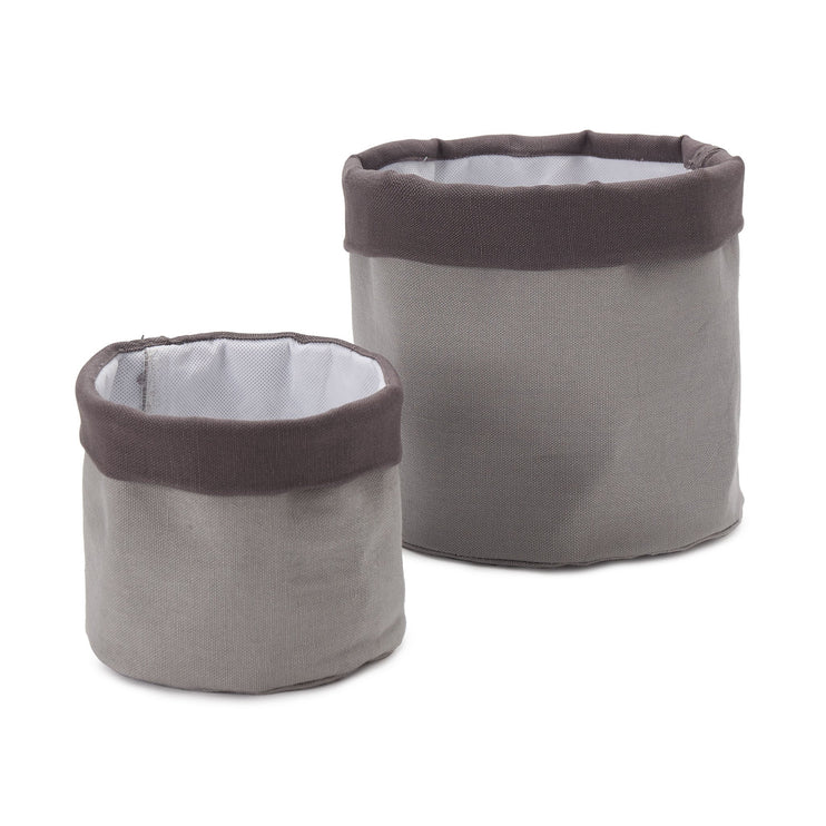 Khuwa Storage grey & dark grey, 100% cotton | URBANARA storage baskets