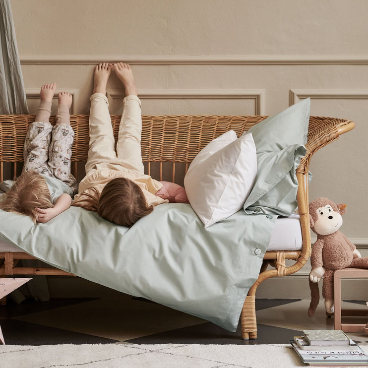 Manteigas Mini Percale Bedlinen Set in aloe green | Home & Living inspiration | URBANARA