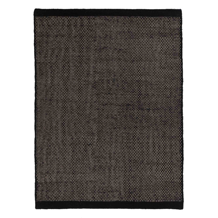Kolong Rug black & off-white, 100% new wool | URBANARA wool rugs