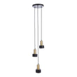 Kurchi pendant lamp, black & brass, 100% iron & 100% stainless steel