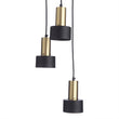 Kurchi pendant lamp, black & brass, 100% iron & 100% stainless steel | URBANARA pendant lamps