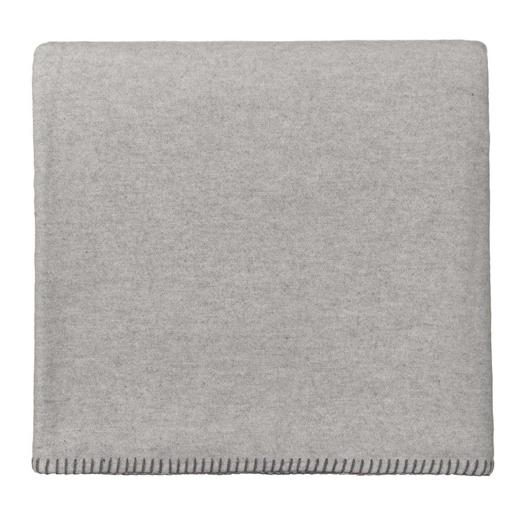 Laussa Blanket light grey melange & charcoal, 100% organic cotton