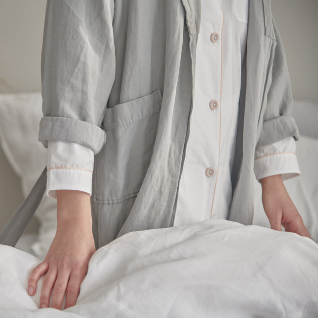 Alva Nightshirt in white & light pink | Home & Living inspiration | URBANARA