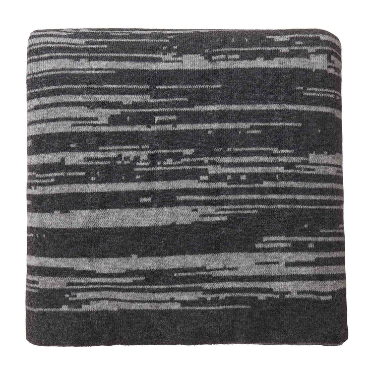 Loule Wool Blanket dark grey & grey melange, 80% wool & 20% polyamide
