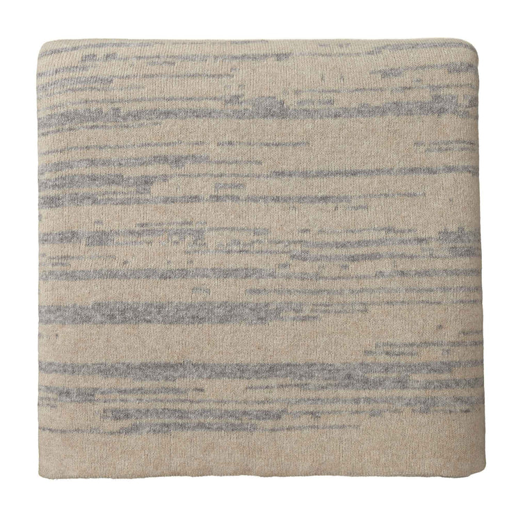 Loule Wool Blanket natural & grey melange, 80% wool & 20% polyamide