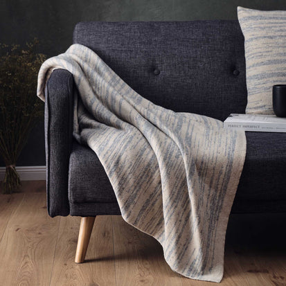 Loule Wool Blanket in natural & grey melange | Home & Living inspiration | URBANARA