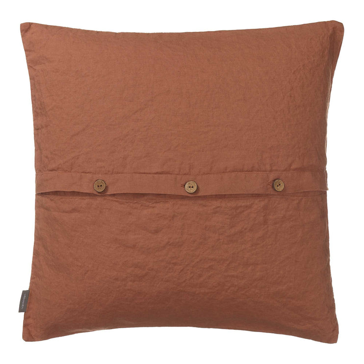 Kissenhülle Mafalda Terrakotta, 100% Leinen