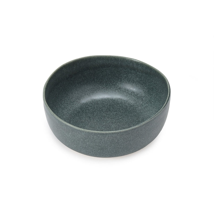 Malhou Cereal Bowl Set grey green, 100% stoneware | URBANARA plates & bowls
