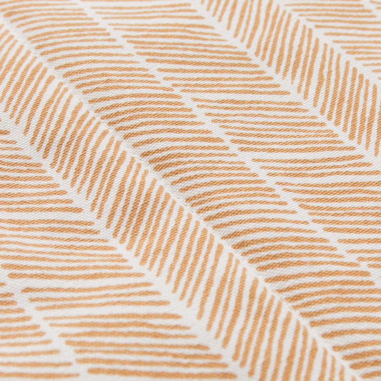 Picknickdecke Mallur in Zartes Apricot & Naturweiß & Grüngrau aus 100% Baumwolle