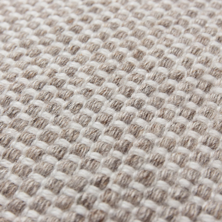 Cushion Cover Mandal Light grey melange & White, 100% Recycled PET | URBANARA Cushion Covers